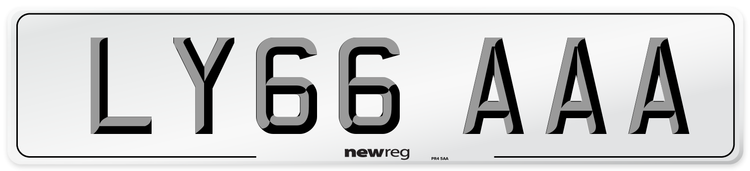LY66 AAA Number Plate from New Reg